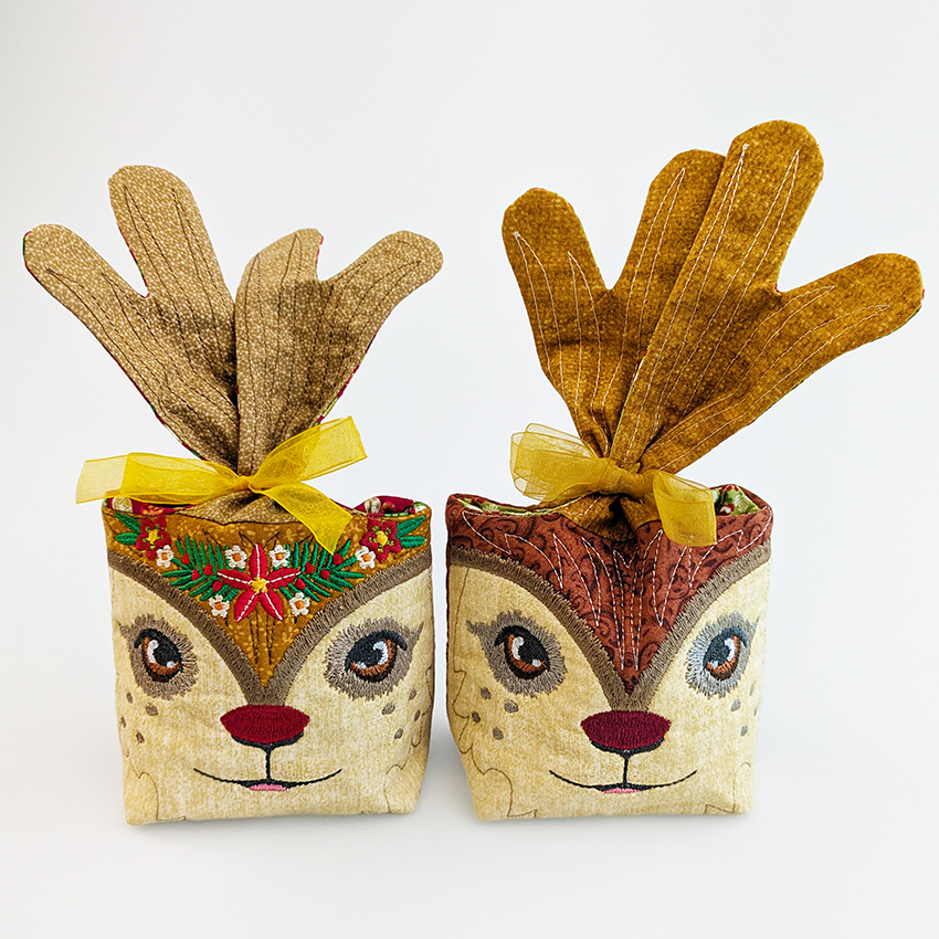 Reindeer Goody Bags ITH Design both options