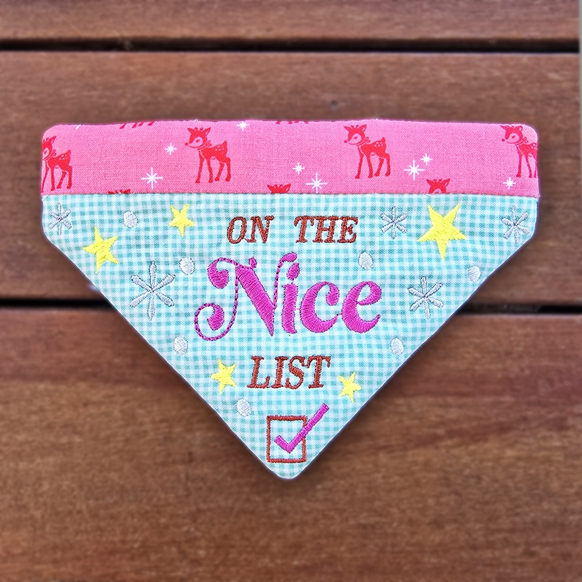 Naughty or Nice Christmas Pet Bandanas