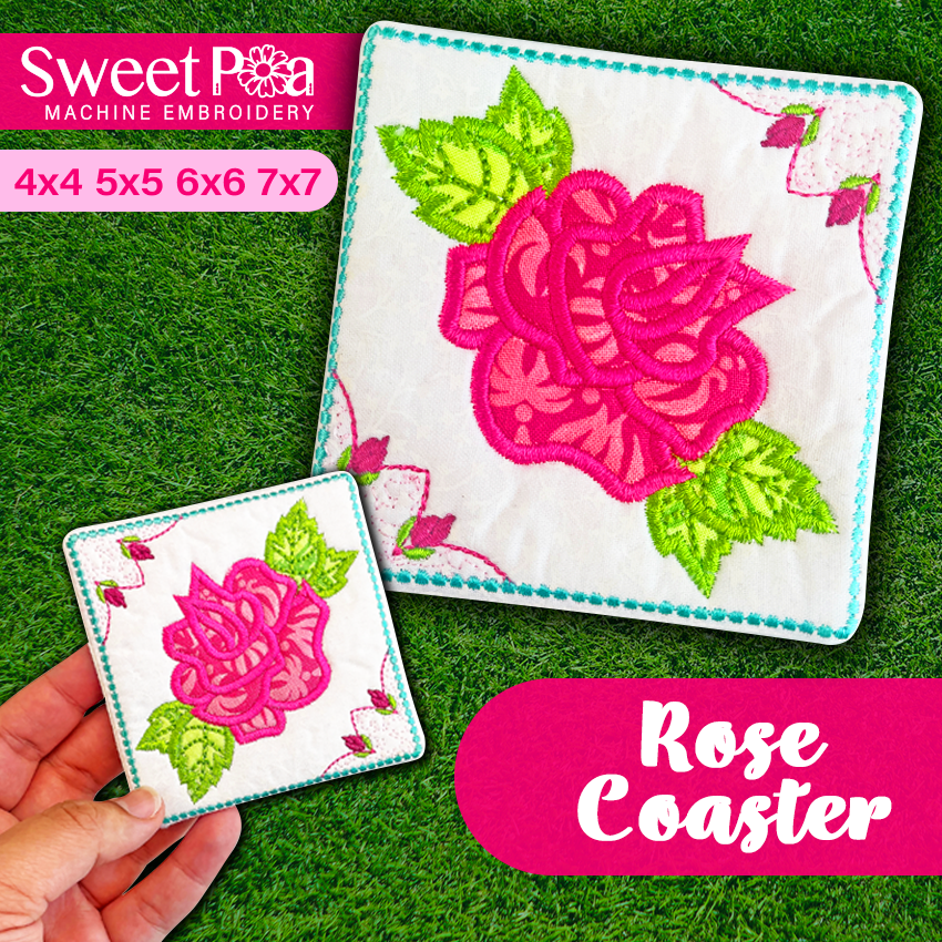 rose coaster design and sizes