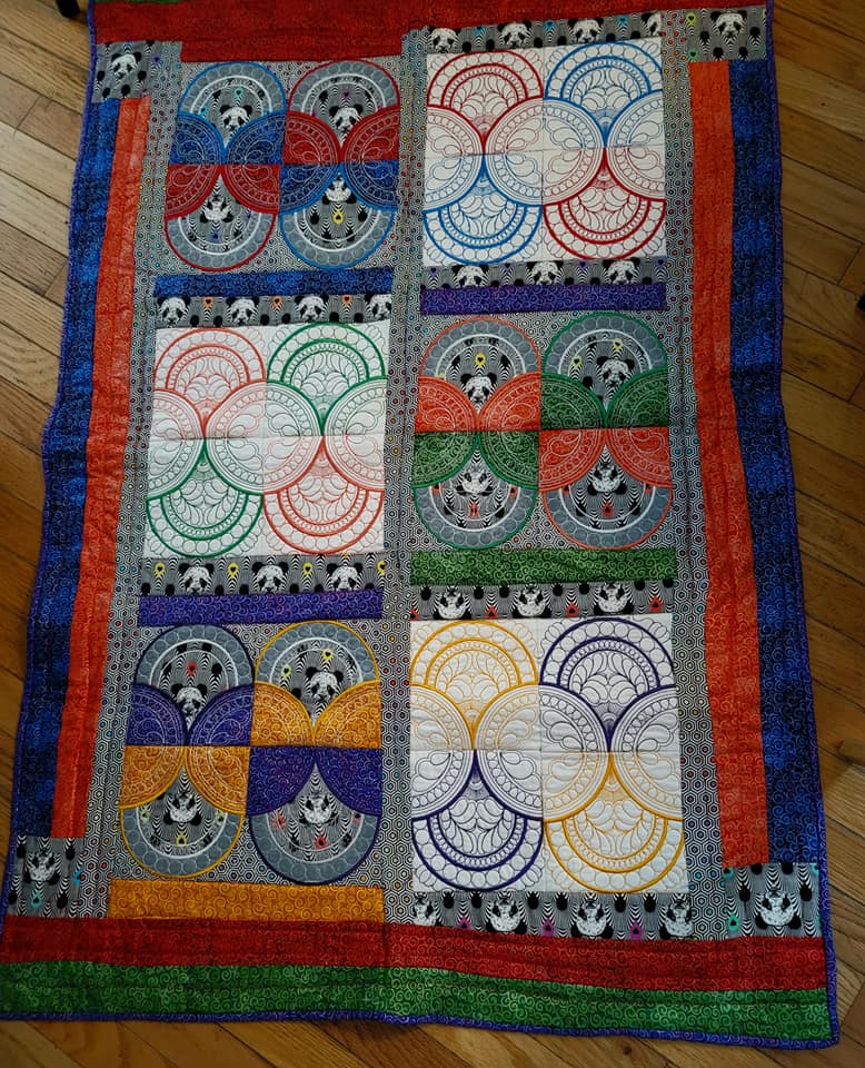 Scallop Block and Quilt 4x4 5x5 6x6 7x7