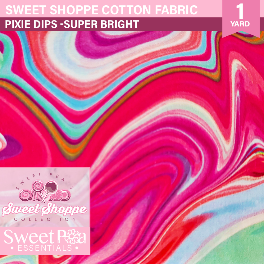 Sweet Shoppe SUPER BRIGHTS - Yard on a Card - PIXIE DIPS In the hoop machine embroidery designs