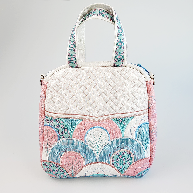 Scallop Handbag 6x10 7x12 - Sweet Pea In The Hoop Machine Embroidery Design