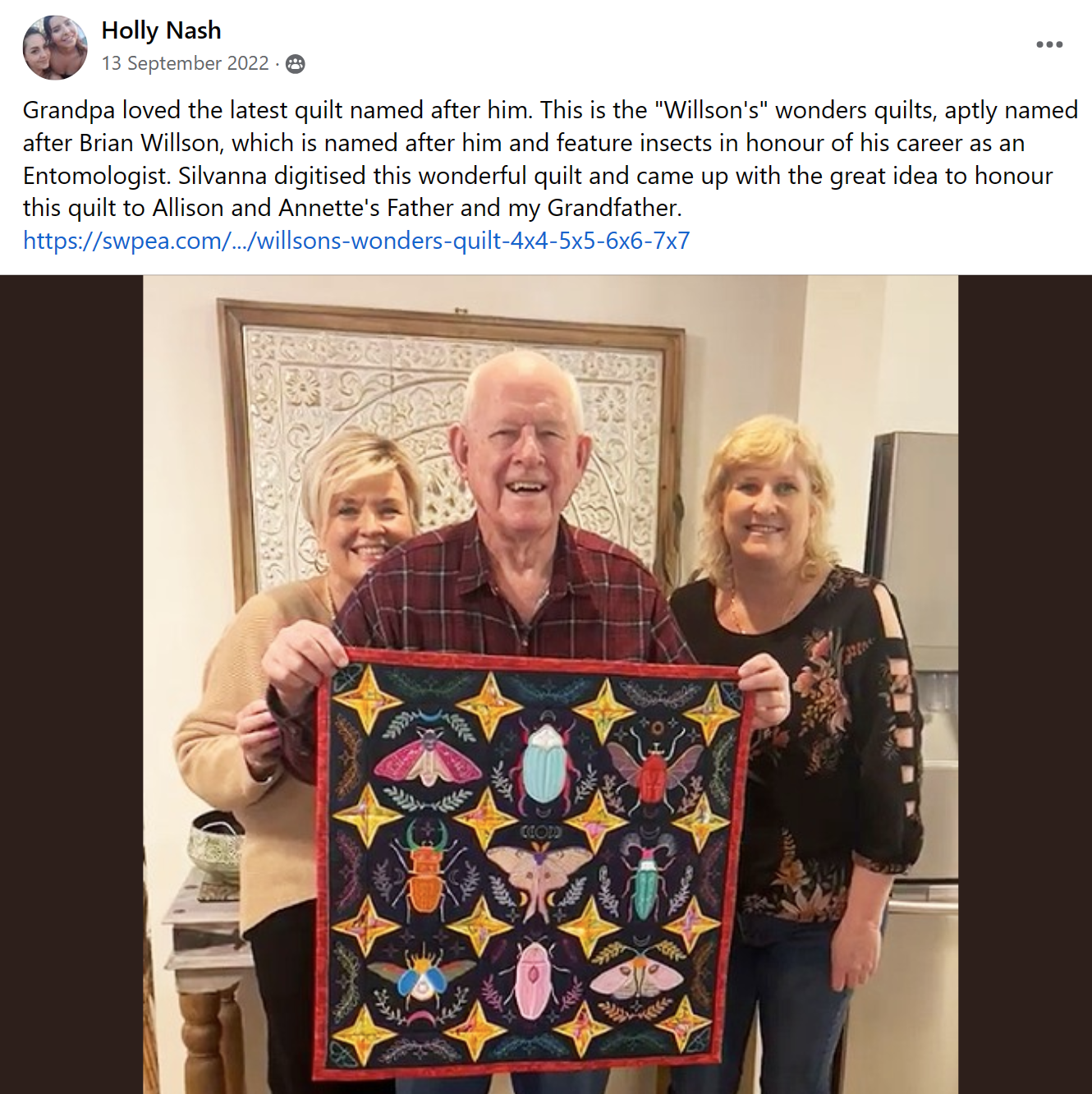 Willson's Wonders Insect Quilt