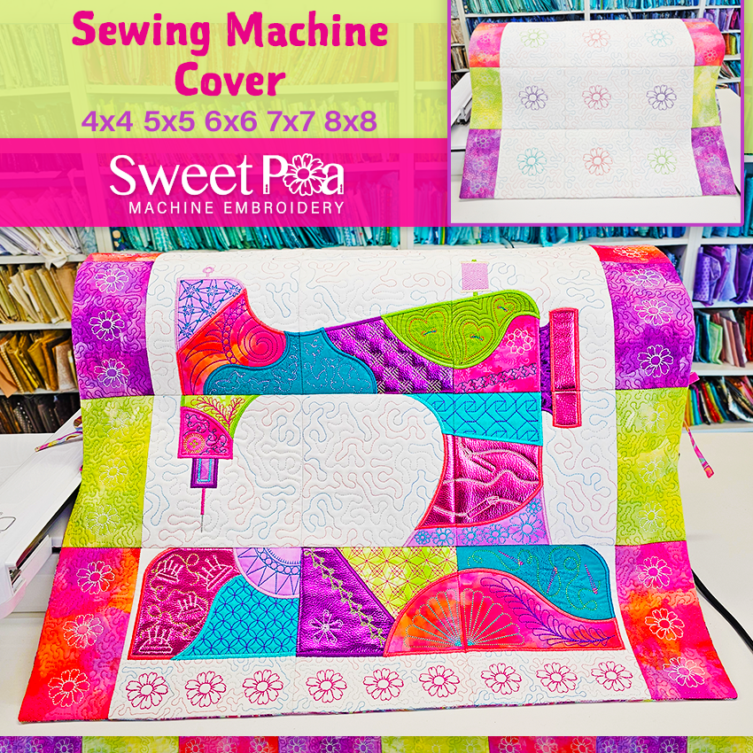 Sewing Machine Cover ith design anniversary sew along