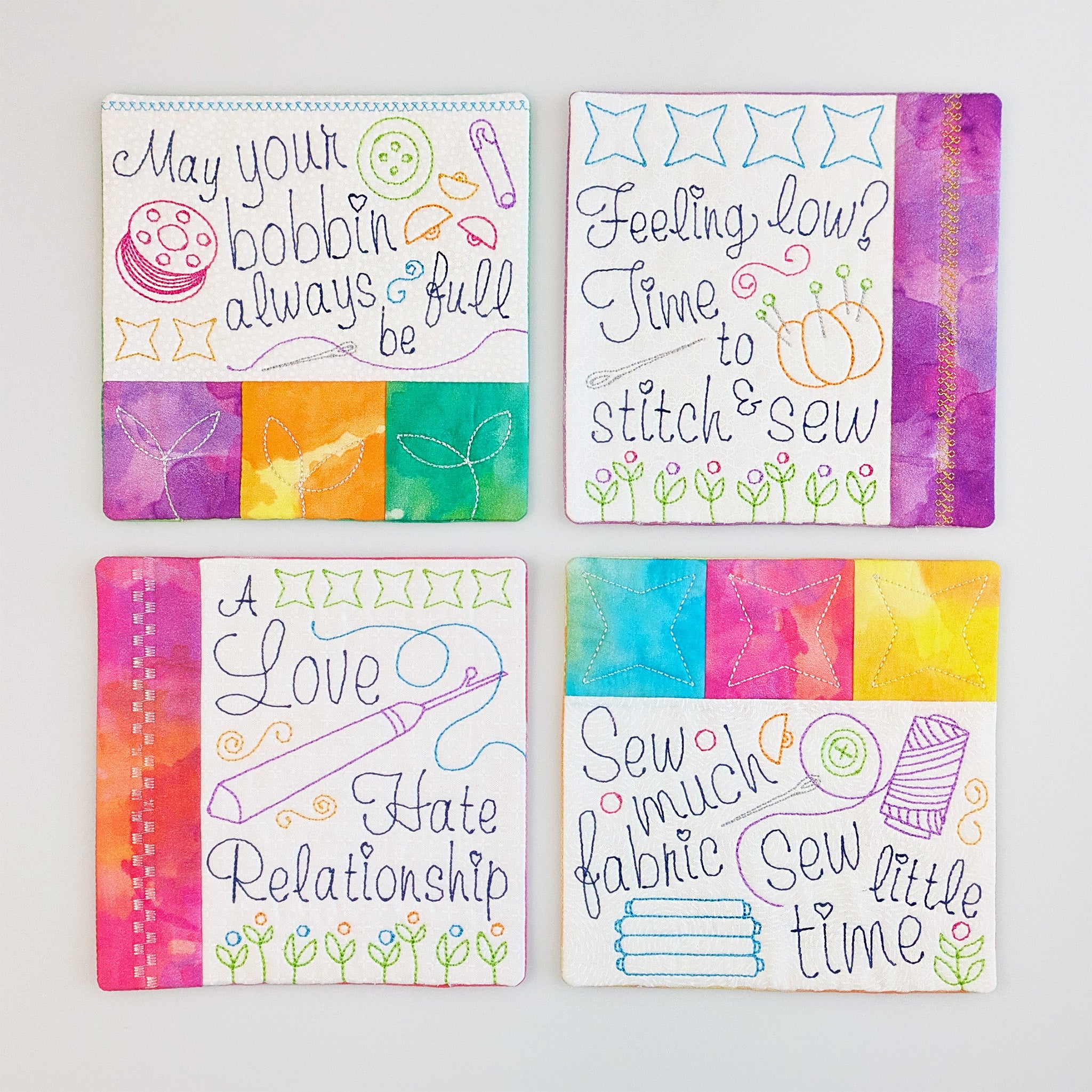 Sewing Quote Coasters