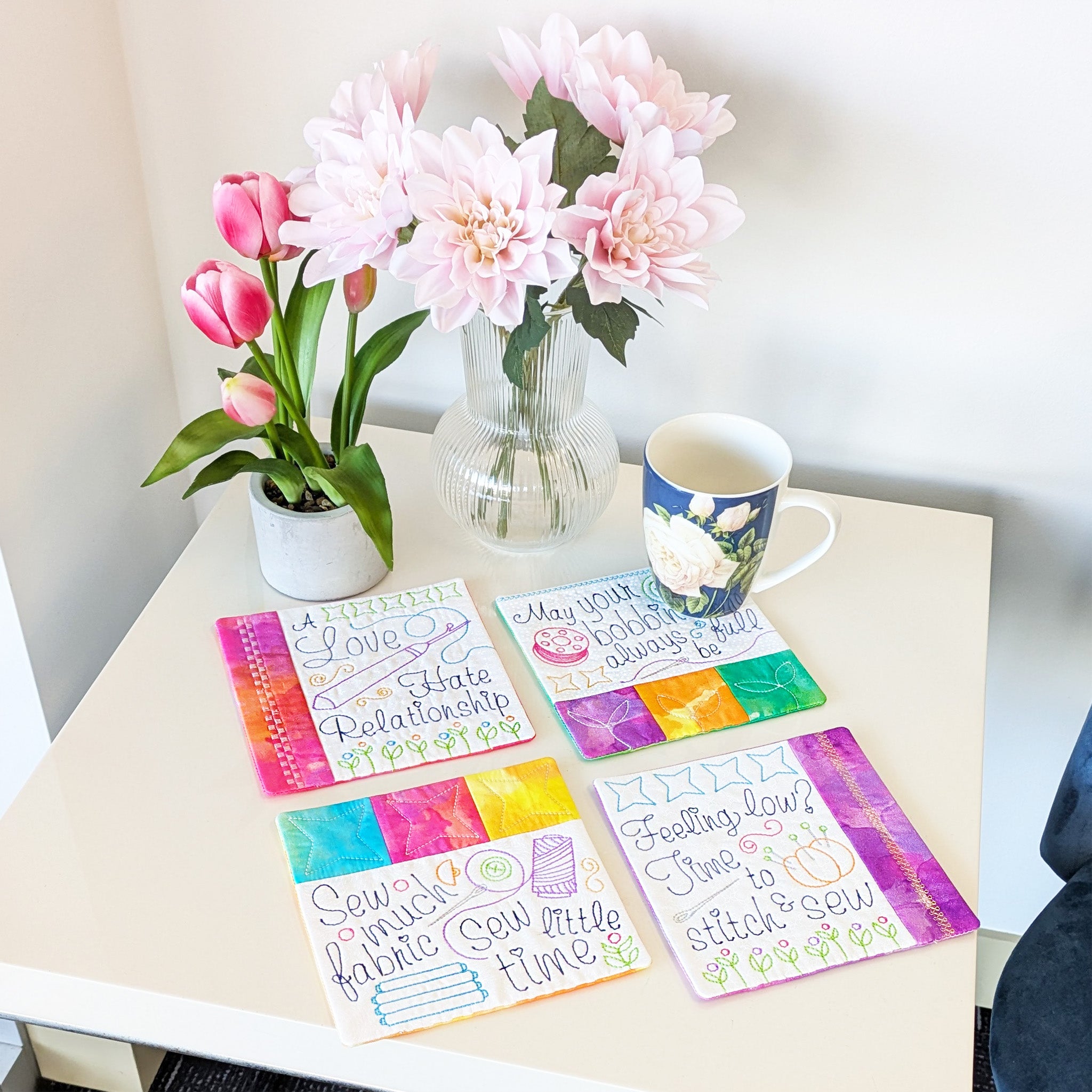 Sewing Quote Coasters
