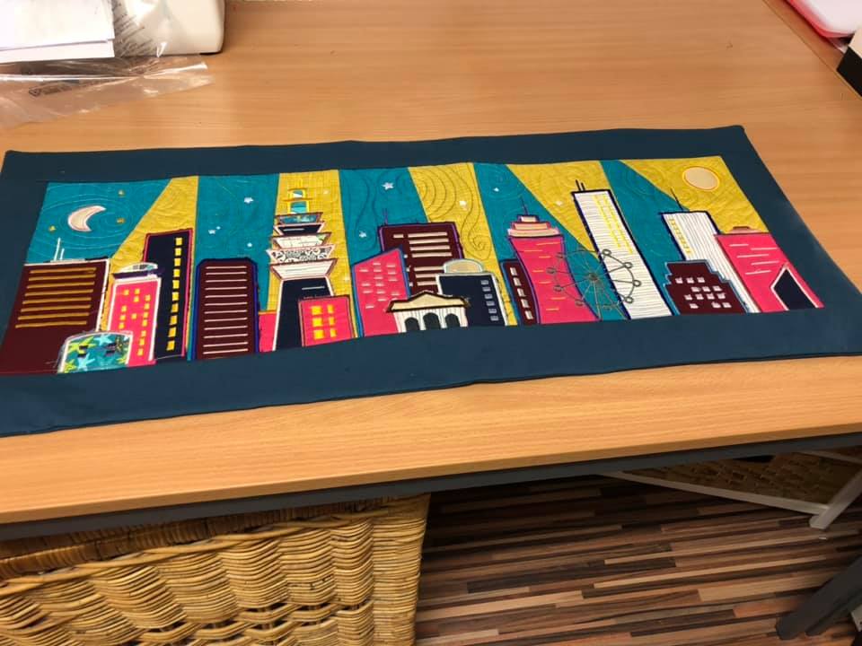 Cityscape Table Runner 5x7 6x10 8x12