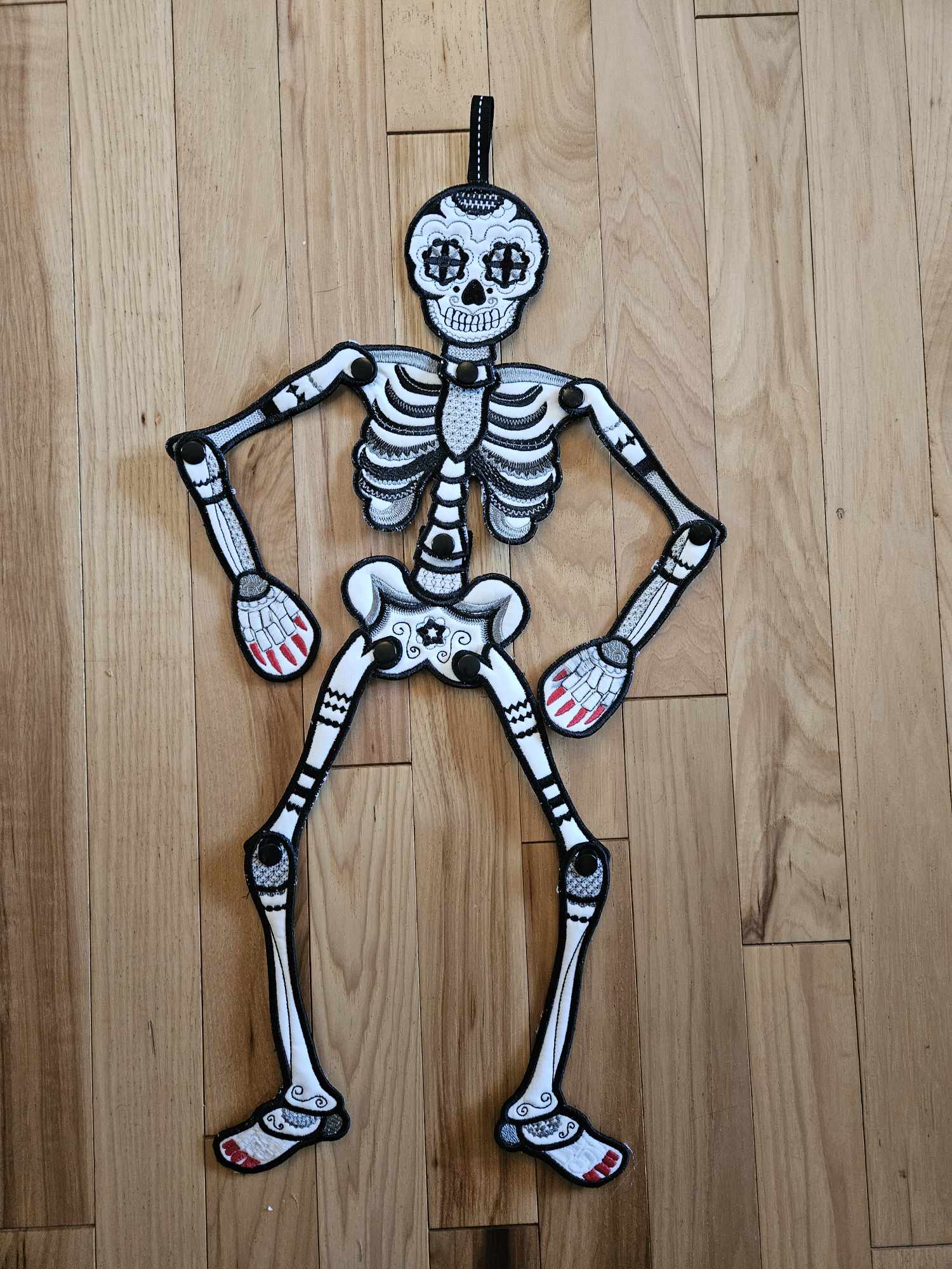 Embroidery Design ITH - Halloween Articulated Skeleton