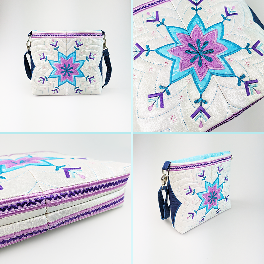 Snowflake Bag ITH design angles