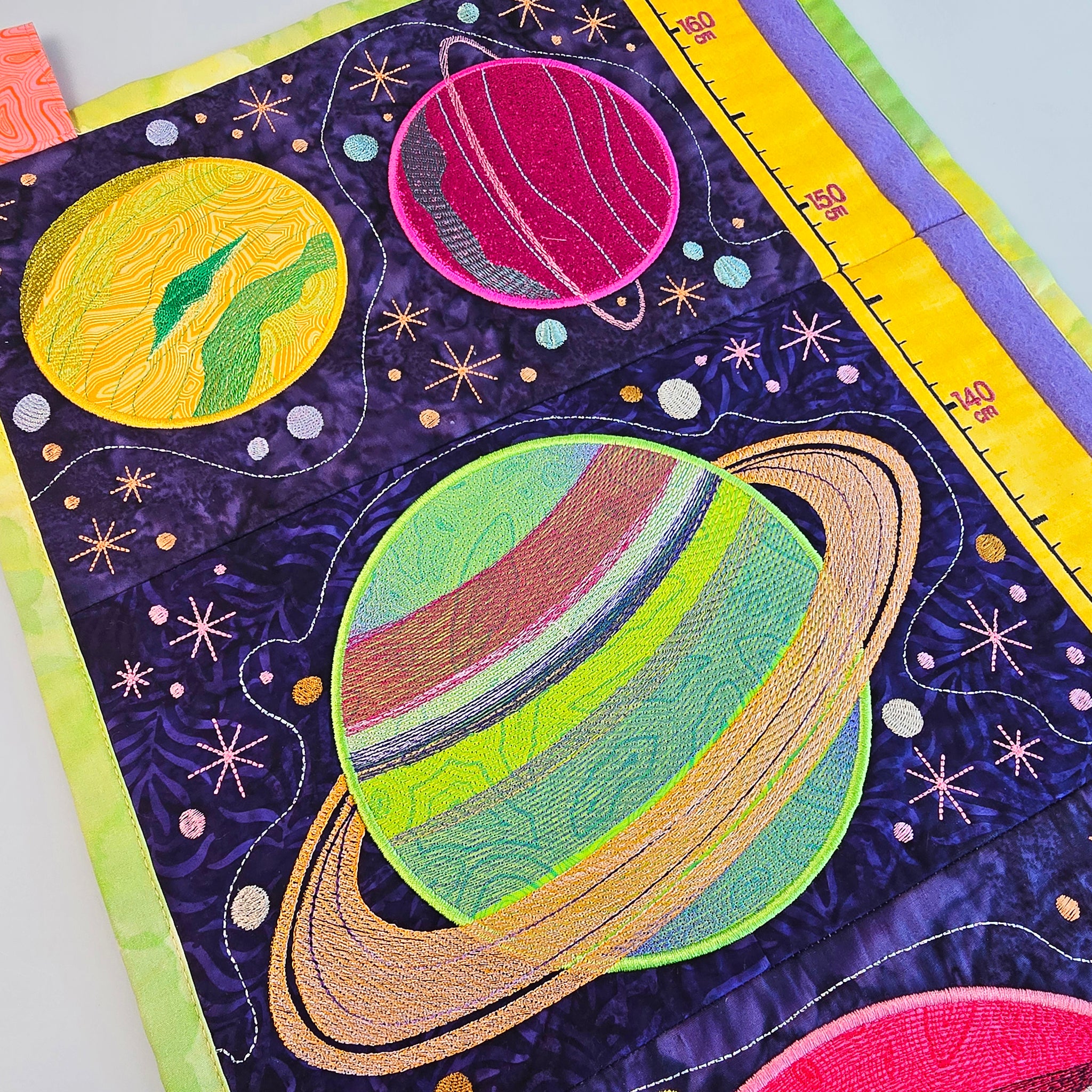 Solar System Hanger In the hoop machine embroidery designs