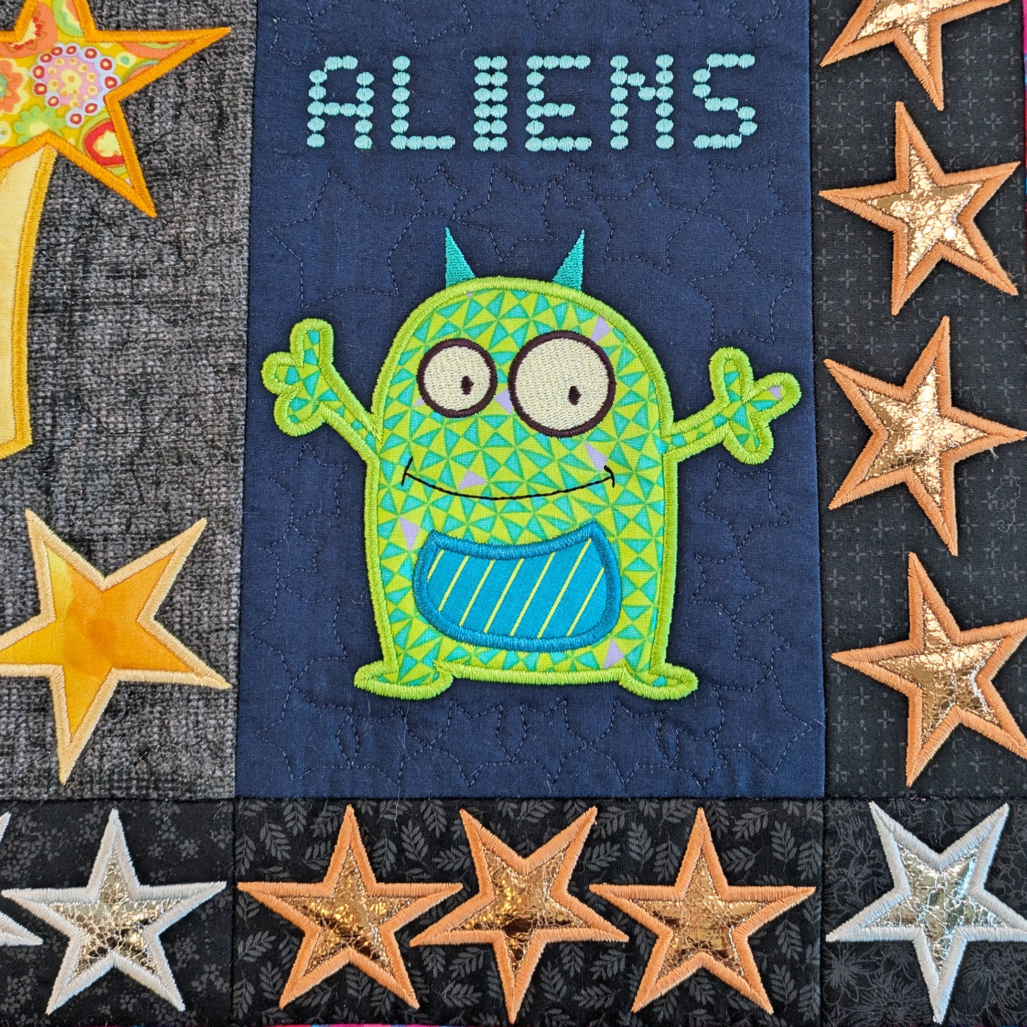 Space Quilt In the hoop machine embroidery designs