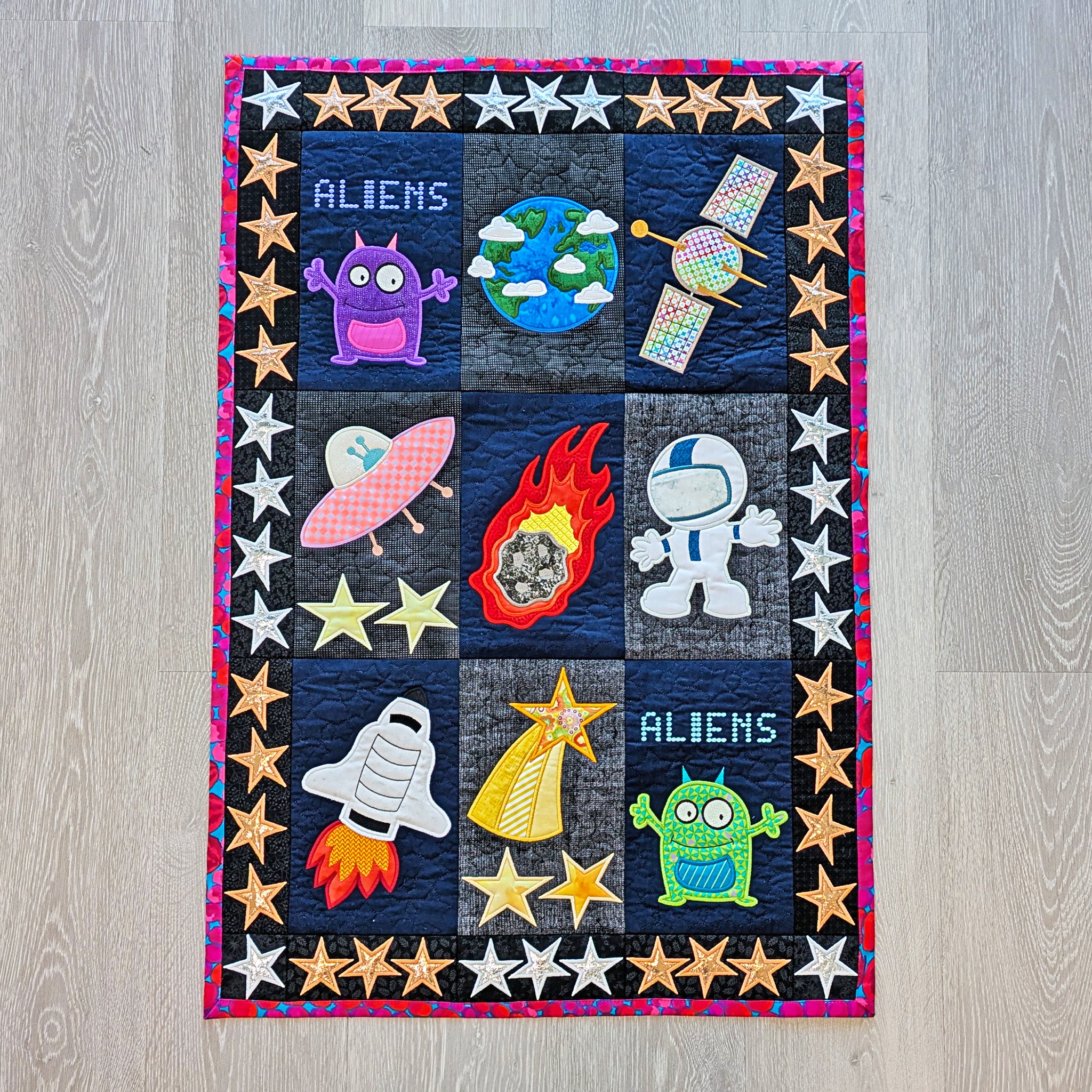 Space Quilt In the hoop machine embroidery designs