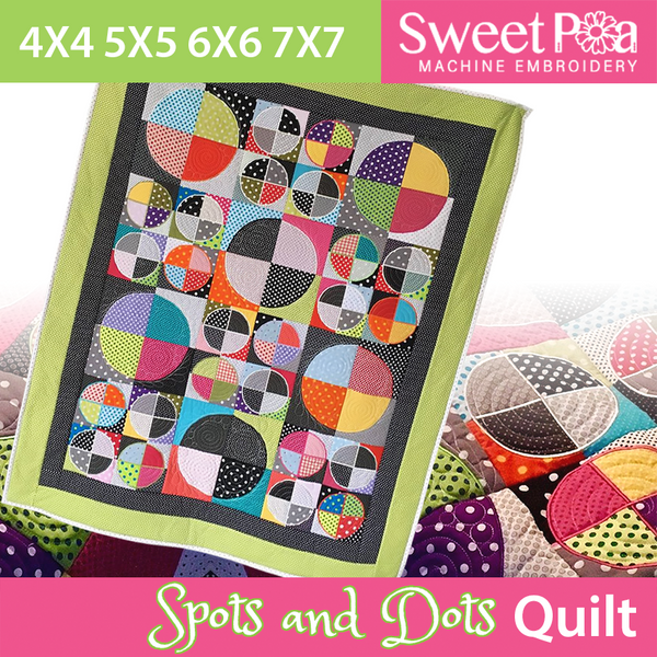 Spots and Dots Quilt 4x4 5x5 6x6 7x7