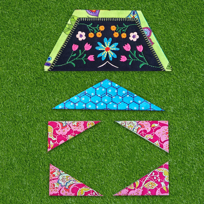 Spring Hexagon Runner Add-On Blocks 4x4 5x 6x6 7x7 8x8