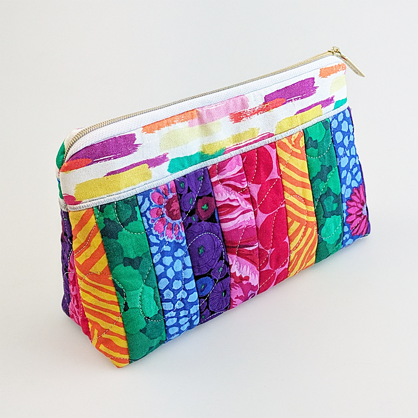 Striped Zipper Purse