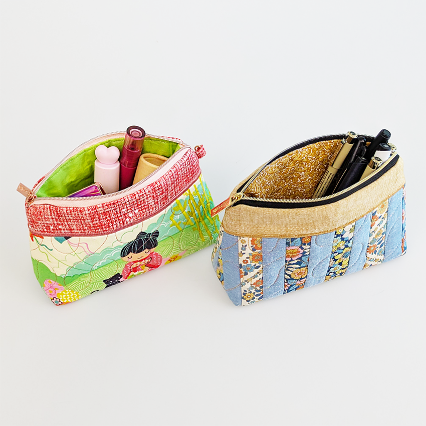 Striped Zipper Purse