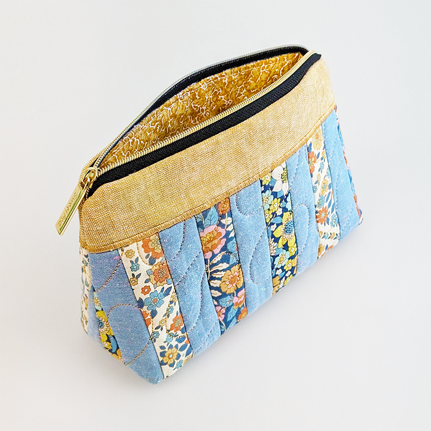 Striped Zipper Purse