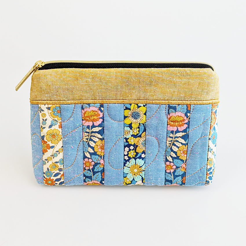 Striped Zipper Purse