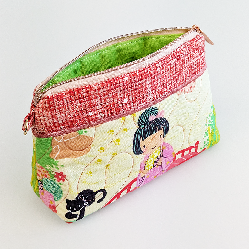 Striped Zipper Purse