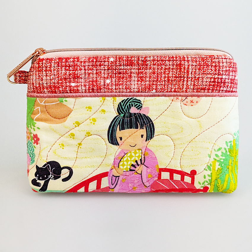 Striped Zipper Purse