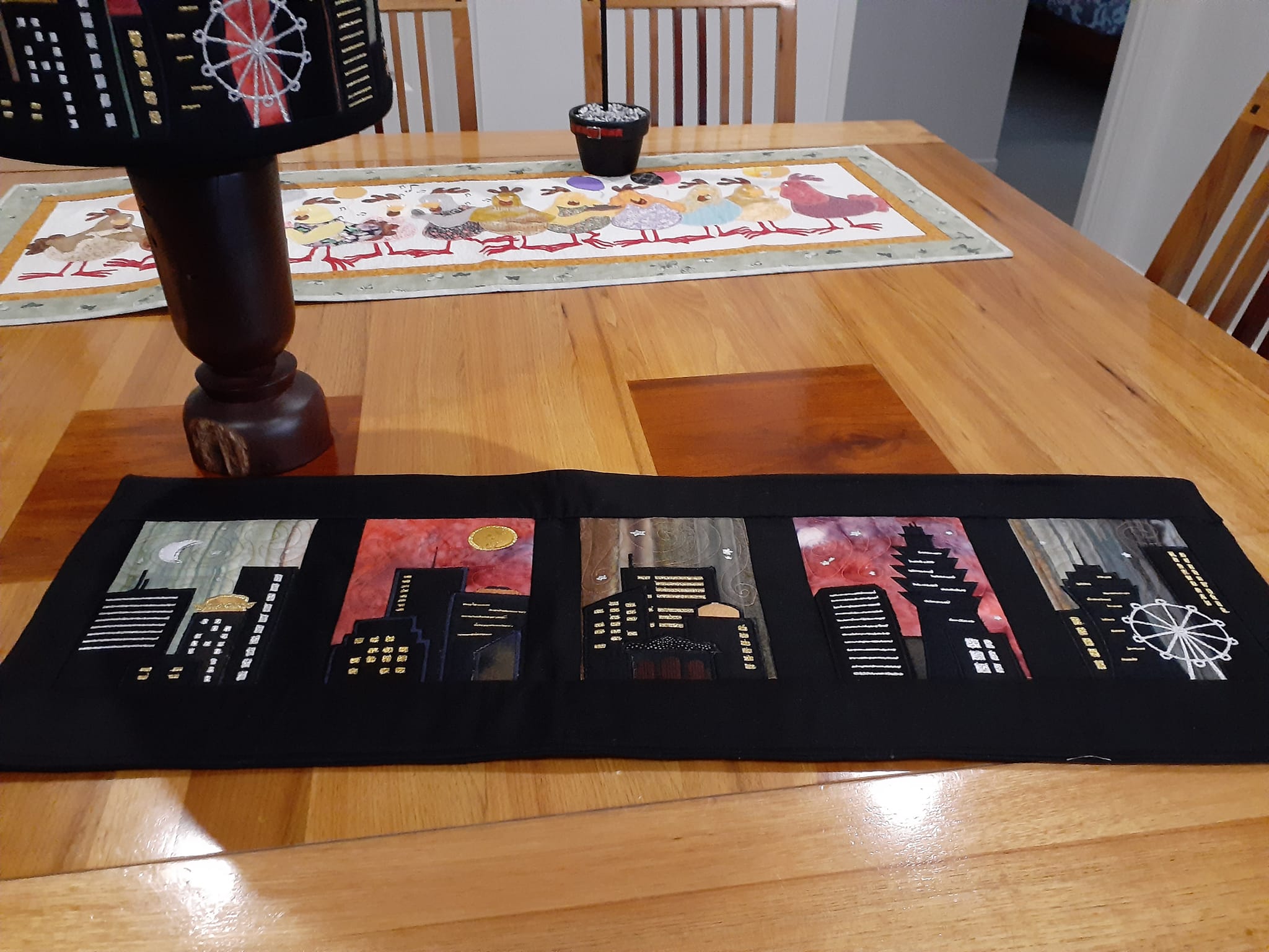 Cityscape Table Runner 5x7 6x10 8x12