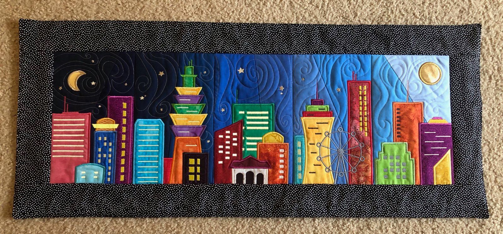 Cityscape Table Runner 5x7 6x10 8x12