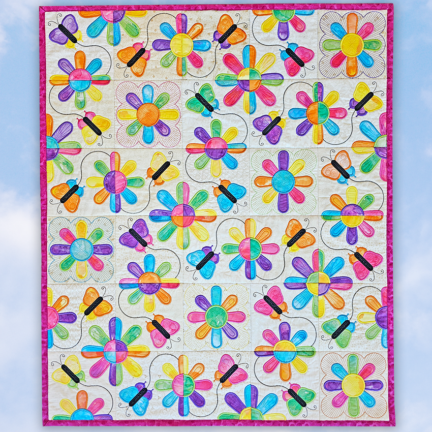 Summers Day Quilt ith design