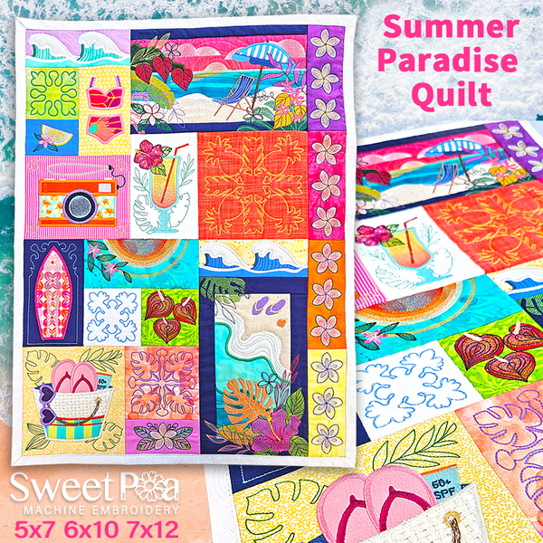 Summer Paradise Quilt 5x7 6x10 7x12