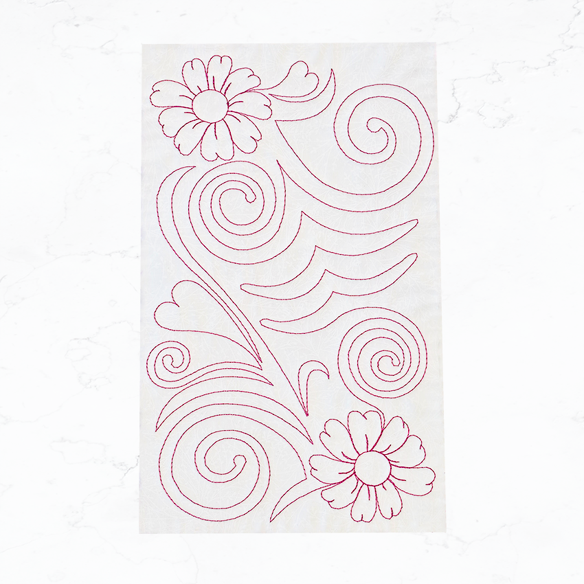 Sweet Pea Flower Quilting Design