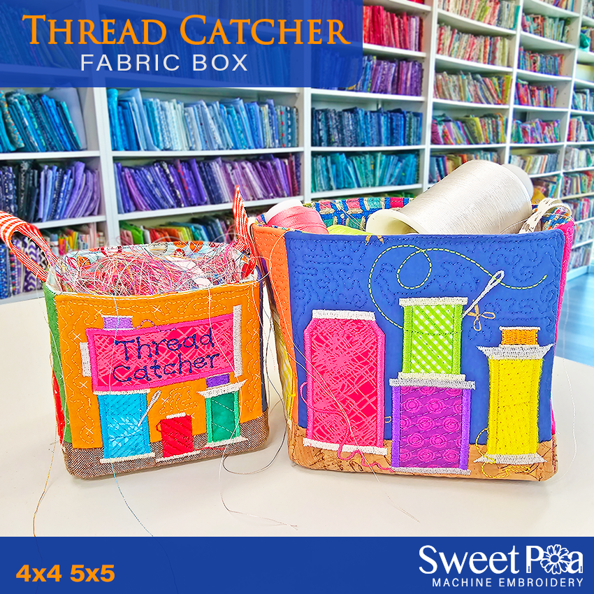 thread catcher fabric box and sizes