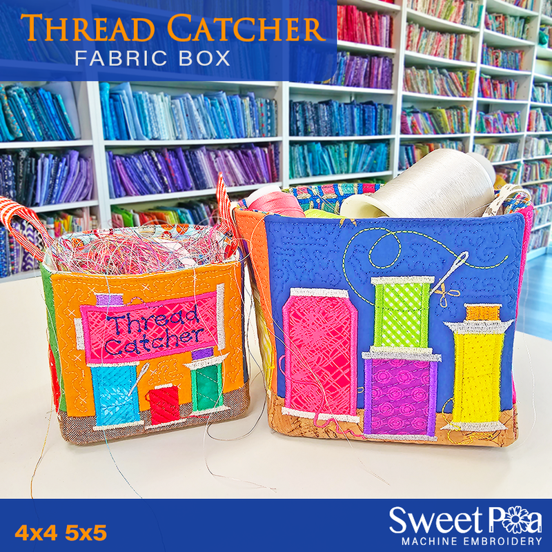 thread catcher fabric box and sizes