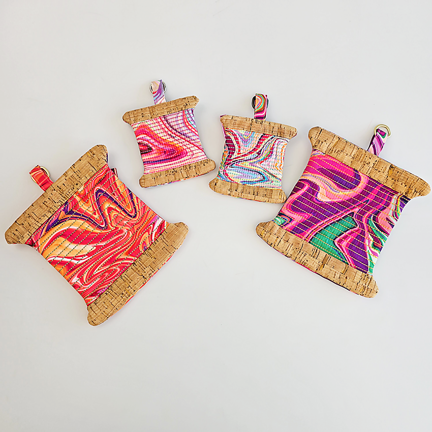 Thread Spool Zipper Purse In the hoop machine embroidery designs