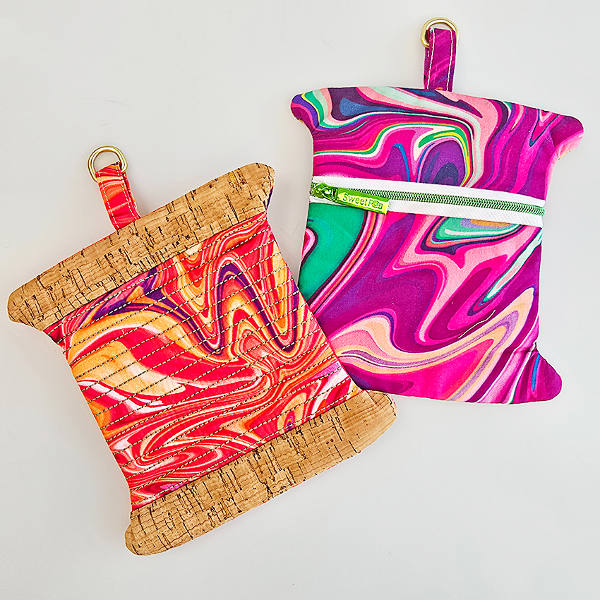 Thread Spool Zipper Purse In the hoop machine embroidery designs