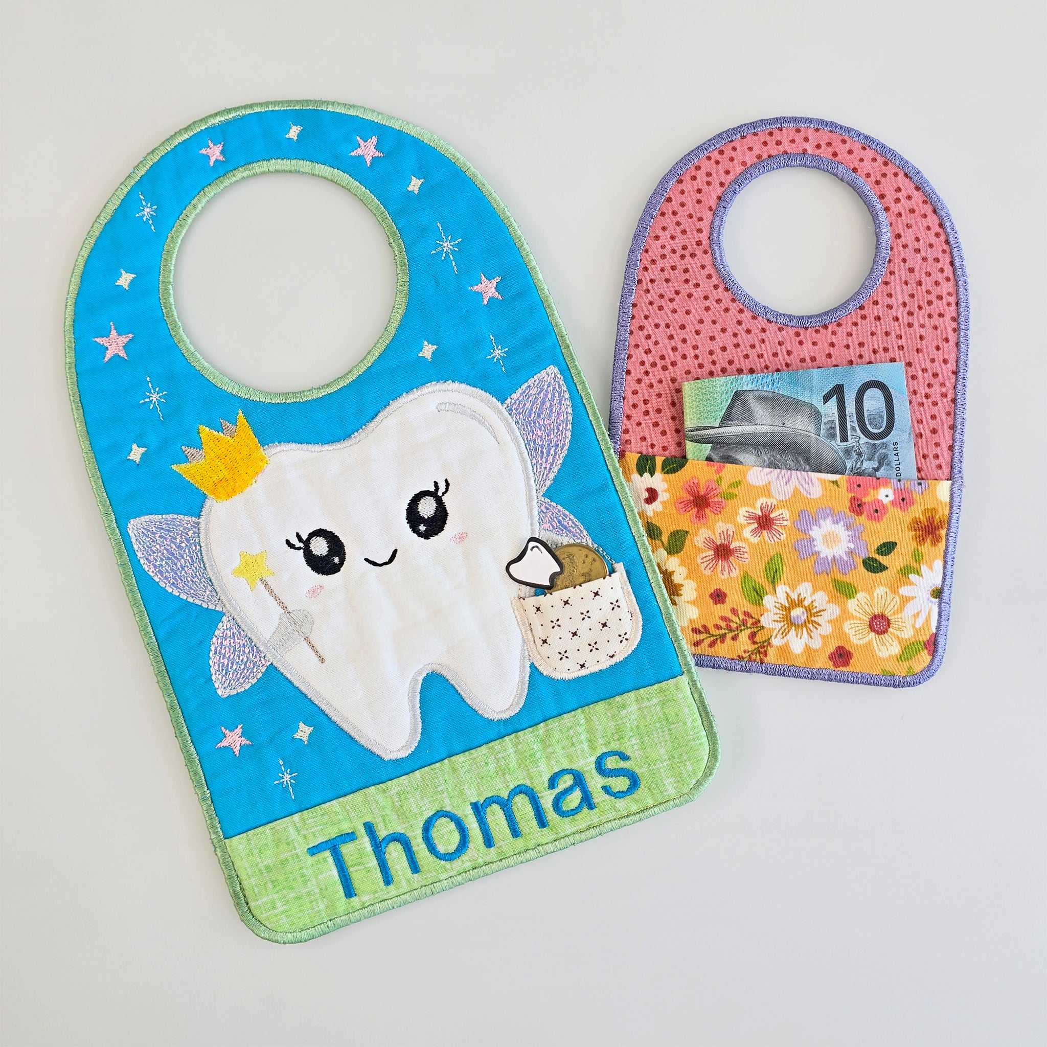Tooth Fairy Door Hanger In the hoop machine embroidery designs