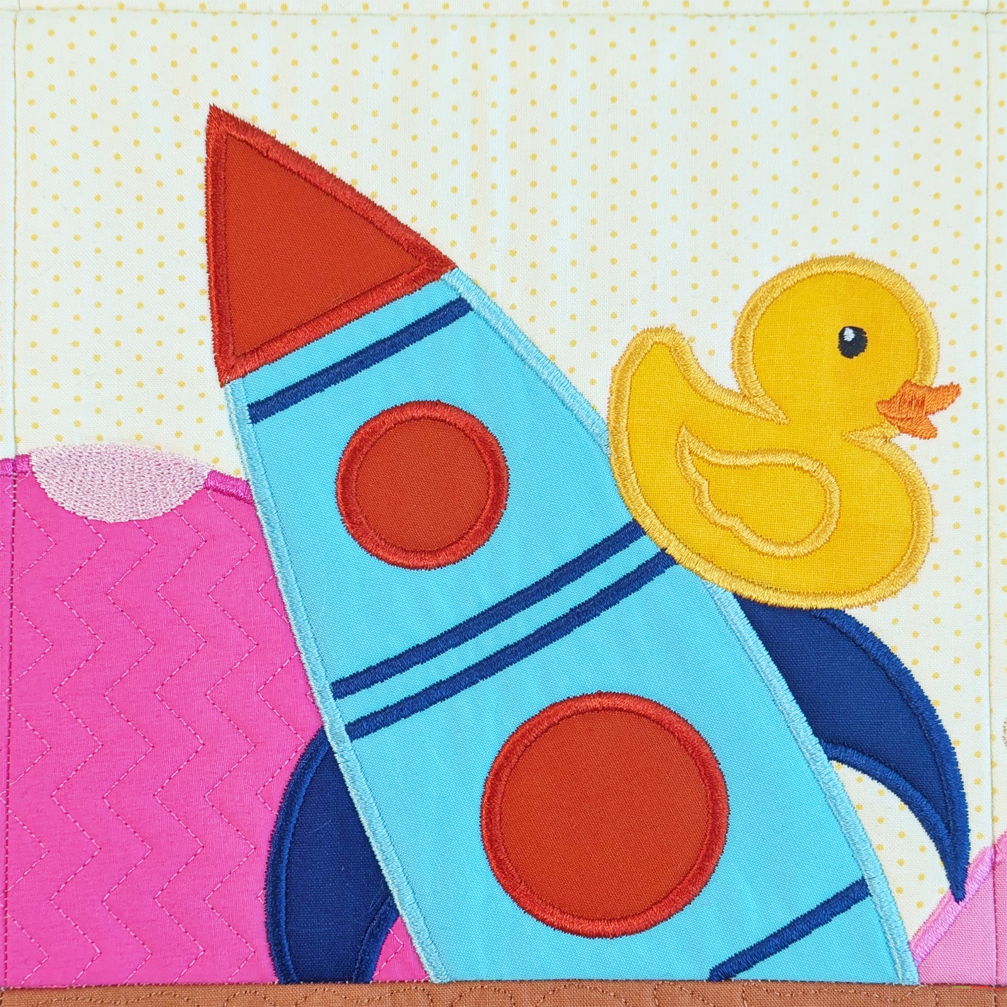 Toy Box Quilt In the hoop machine embroidery designs