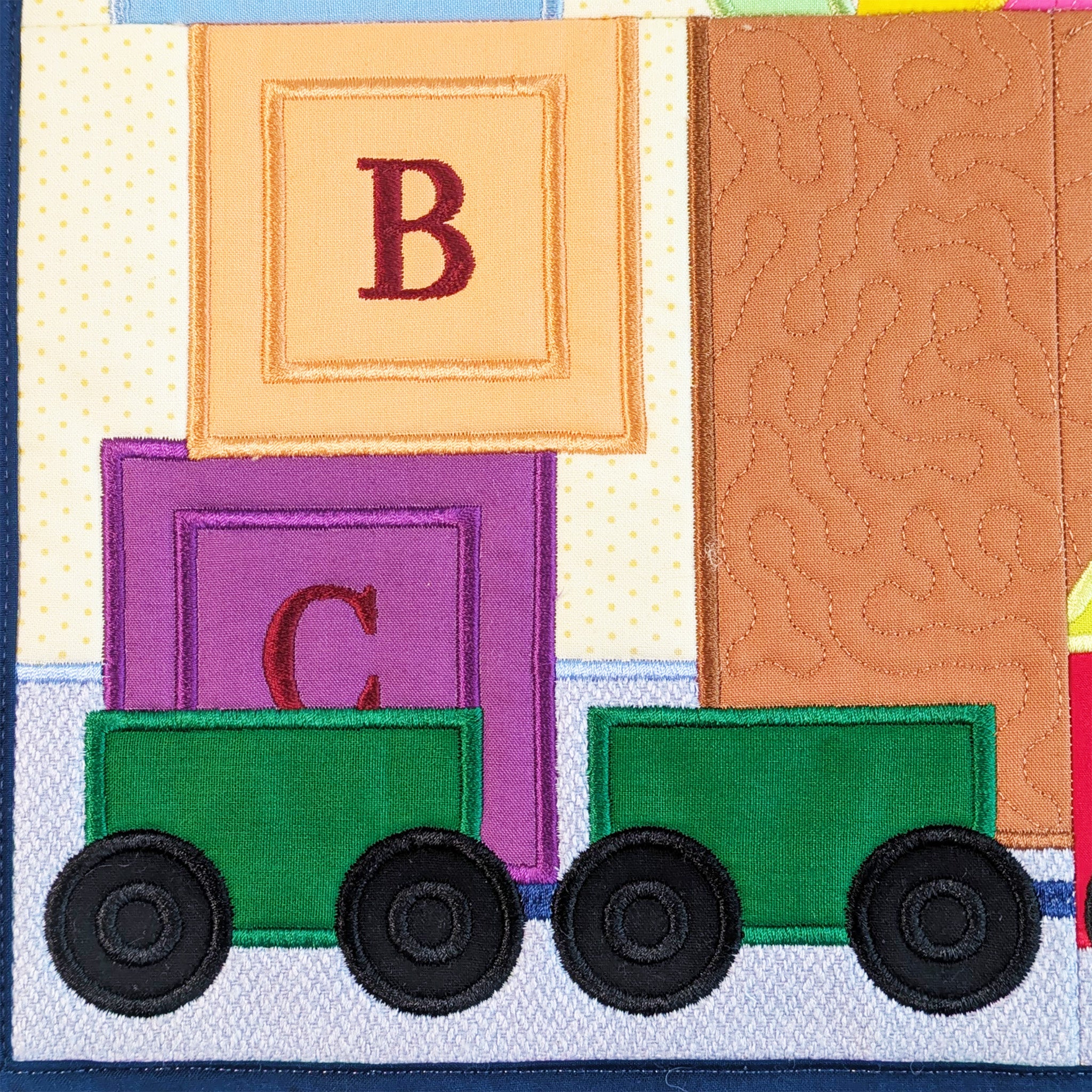 Toy Box Quilt In the hoop machine embroidery designs