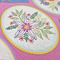 Treasured Flowers Table Runner 5x7 6x10 7x12 - Sweet Pea In The Hoop Machine Embroidery Design