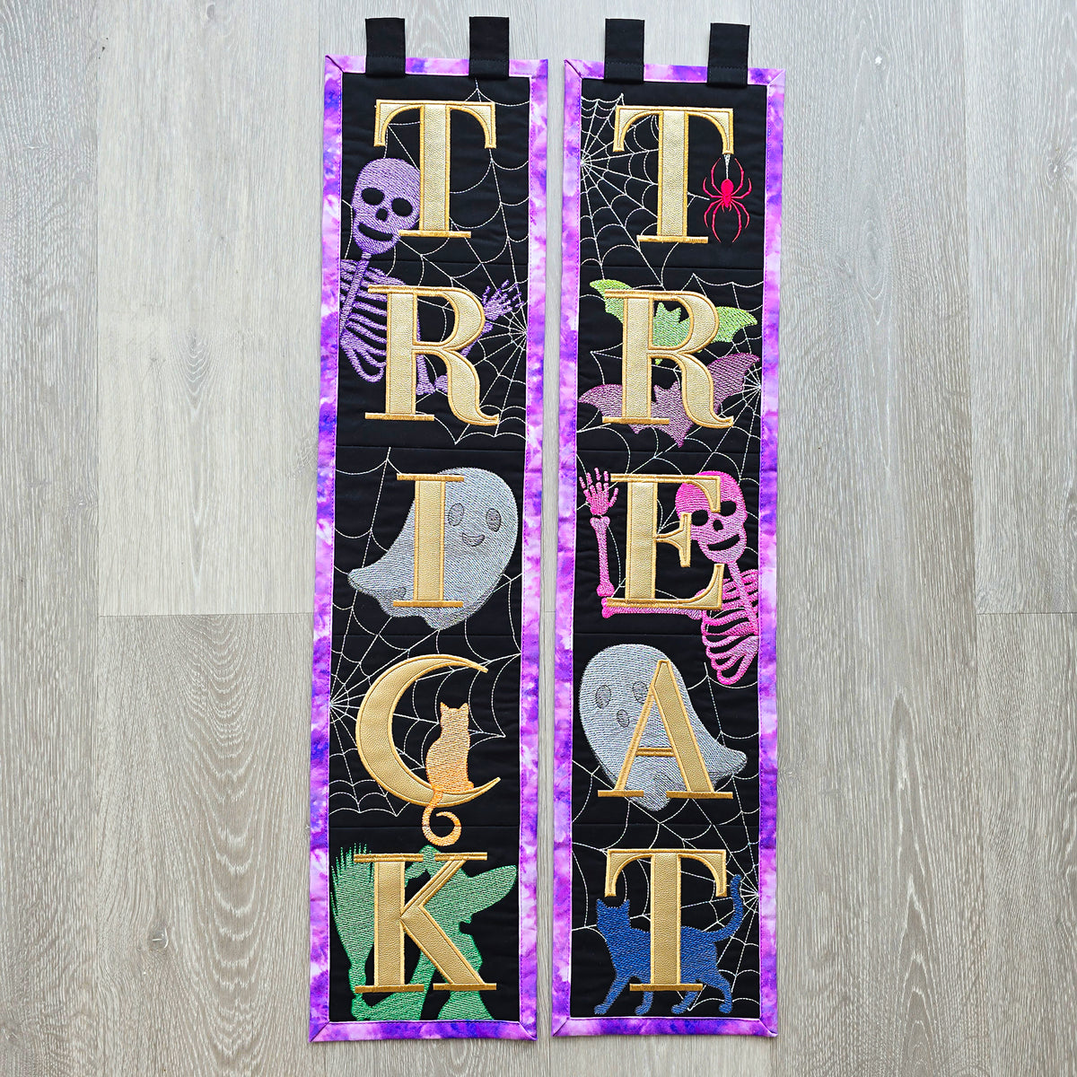 Trick Treat Hangers In the hoop machine embroidery designs