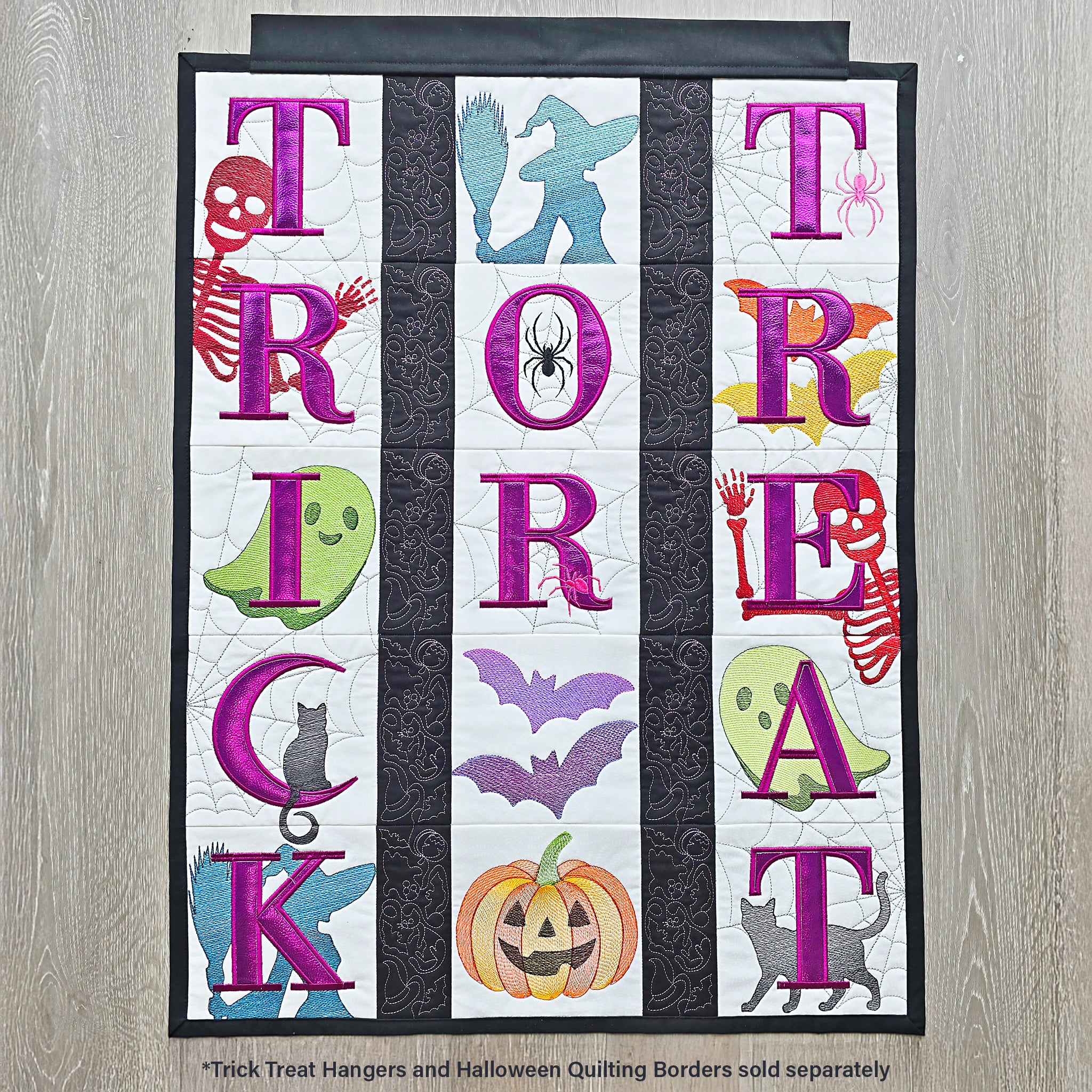 Trick Treat Hangers In the hoop machine embroidery designs