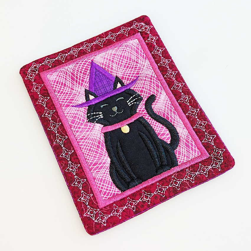 Trick or Treat Cat Portrait Coaster