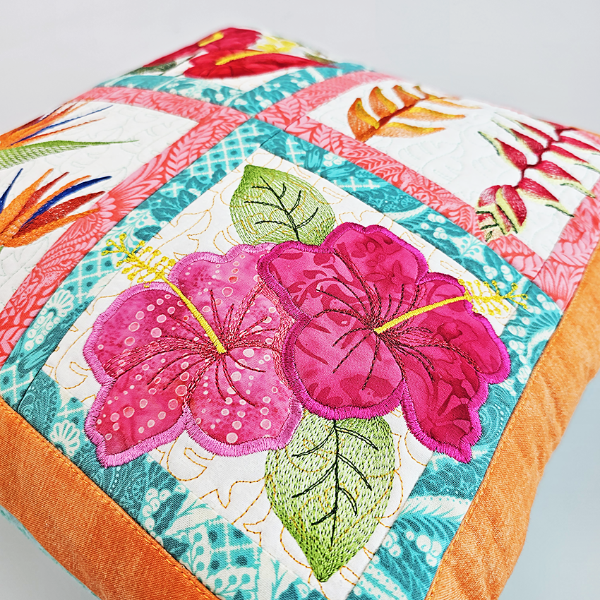 Tropical Flowers Window Cushion