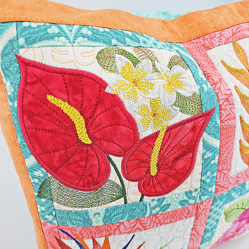 Tropical Flowers Window Cushion