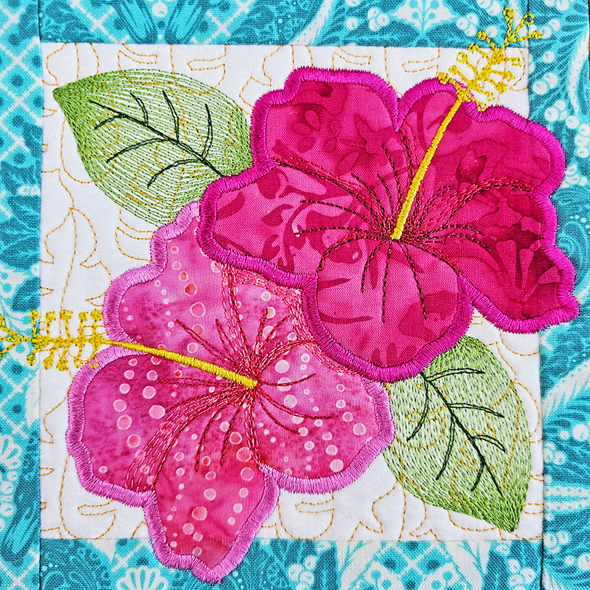 Tropical Flowers Window Cushion