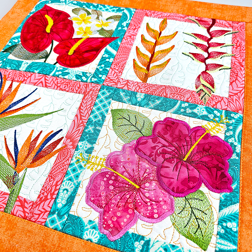 Tropical Flowers Window Cushion