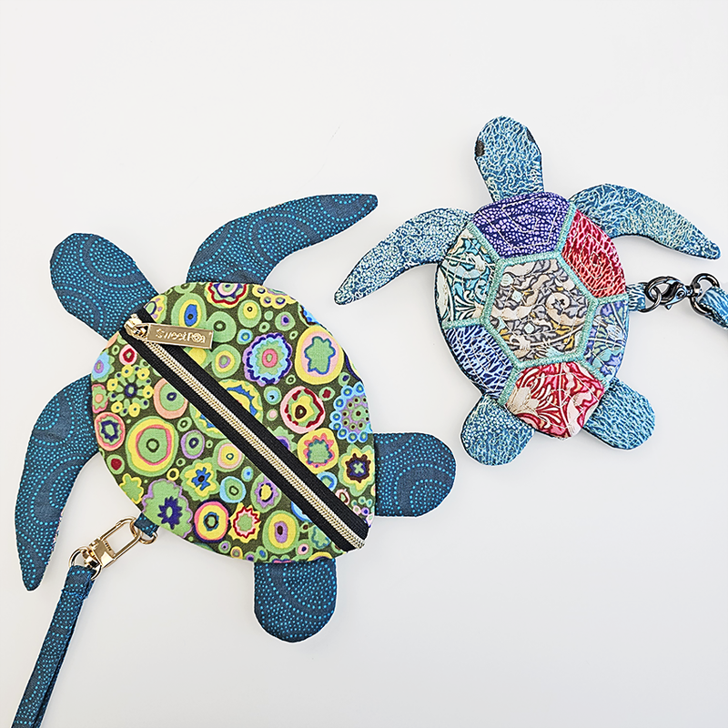 Embroidery Design - Turtle Zipper Purse