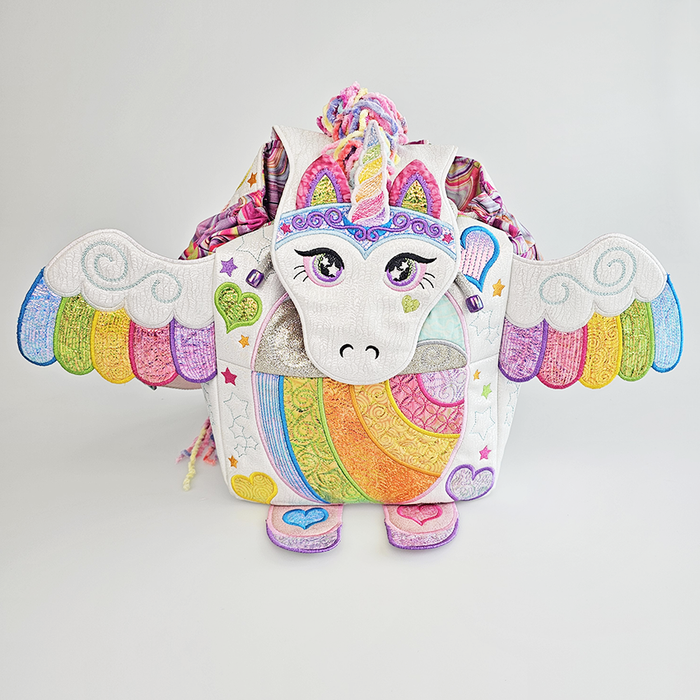 Sparkle the Unicorn Backpack ITH Design