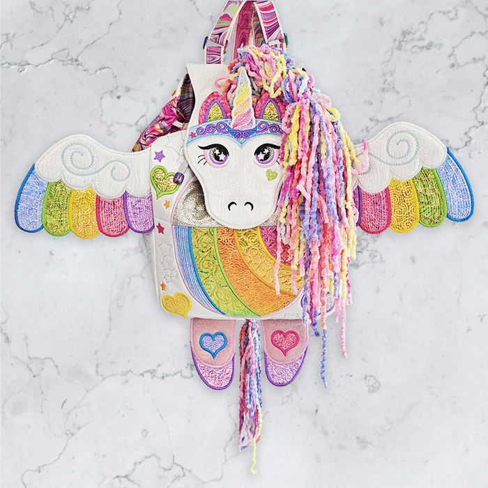 Sparkle the Unicorn Backpack ITH Design