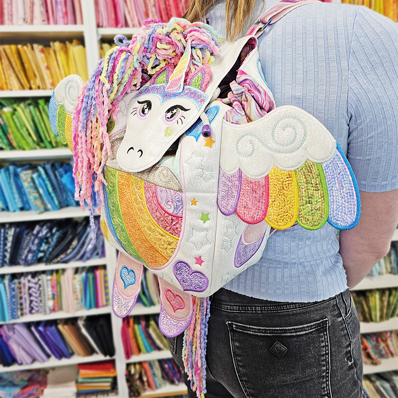 Sparkle the Unicorn Backpack ITH Design
