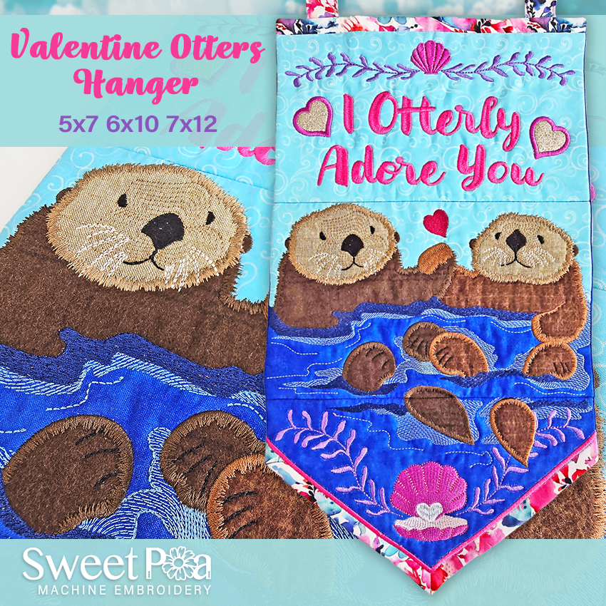 Valentine Otters Hanger or Runner