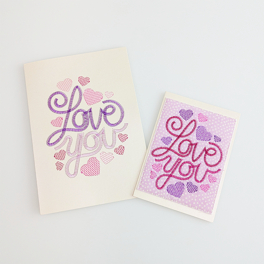 Valentine's Day Cardstock Designs In the hoop machine embroidery designs
